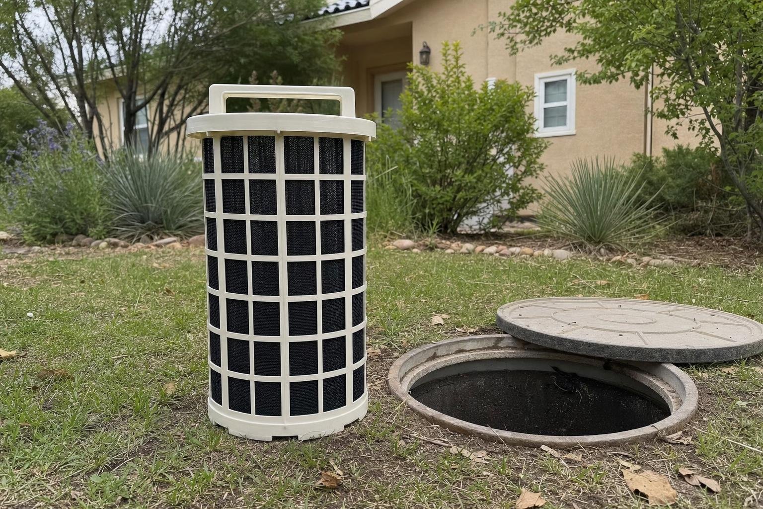 Illustrative image of effluent filter cleaning work