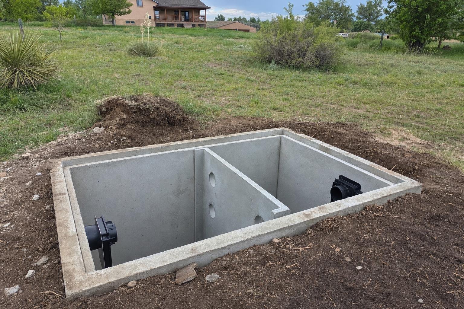 Illustrative image of septic baffle repair or replacement work